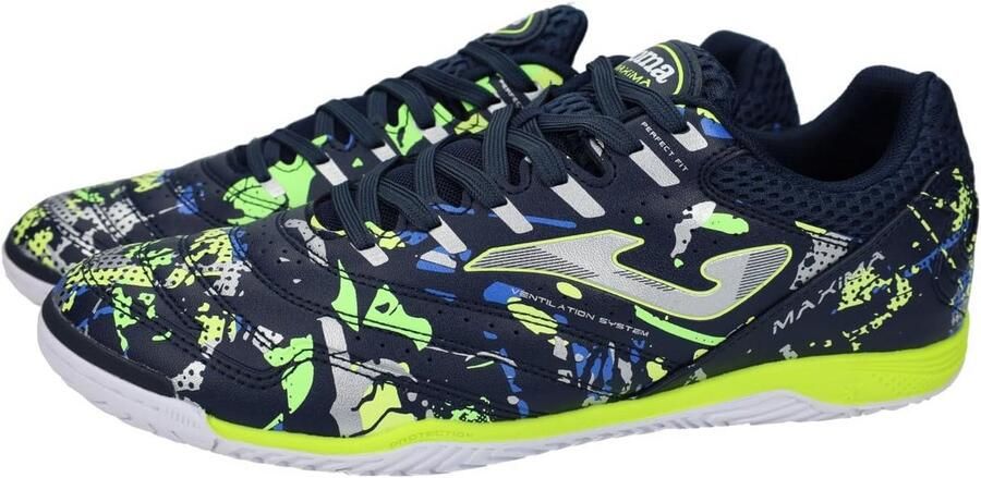 Indoor voetbalschoenen Comfortabele Futsal schoenen voor en Marineblauw Neon