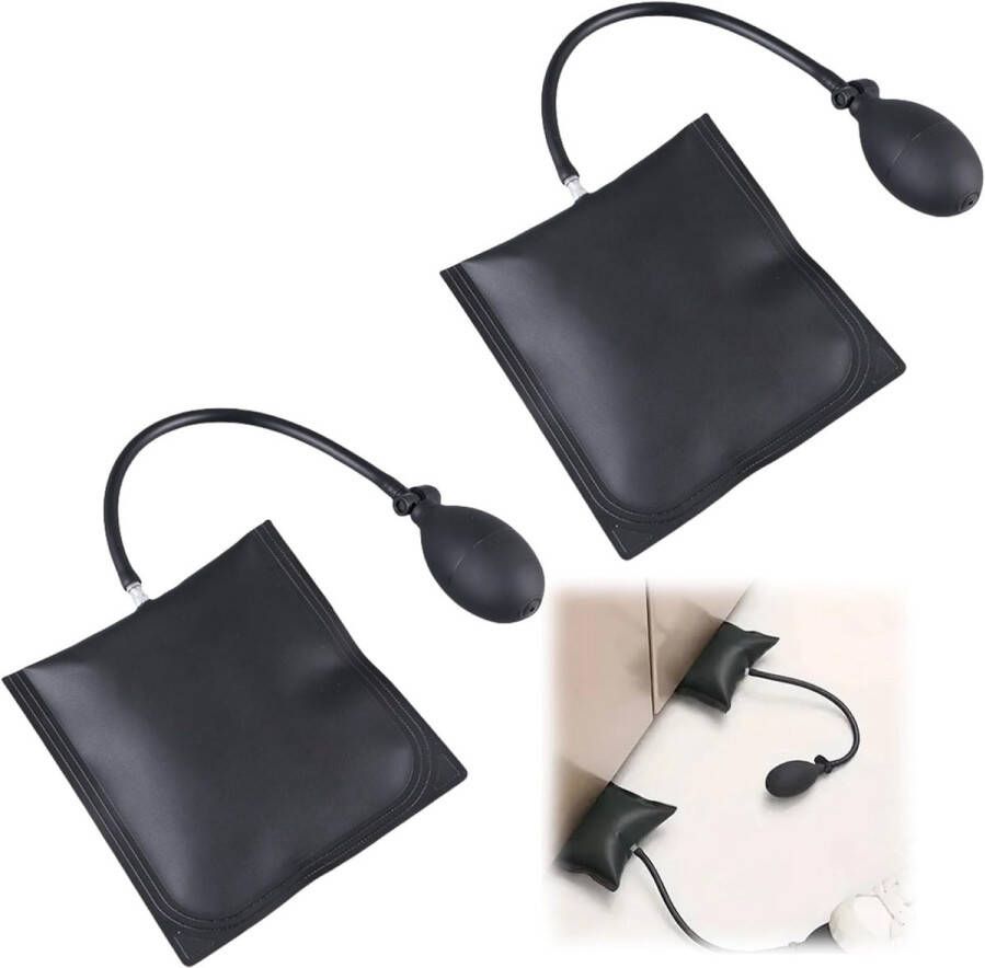 Inflatable Wedge 2 Pieces Inflatable Lifter Wedge Cushion Lift Cushion Air Pump for Windows Air Wedge Pump Inflatable Wedge Pump voor Car Window en Door Installation Auto Installatie Accessoires