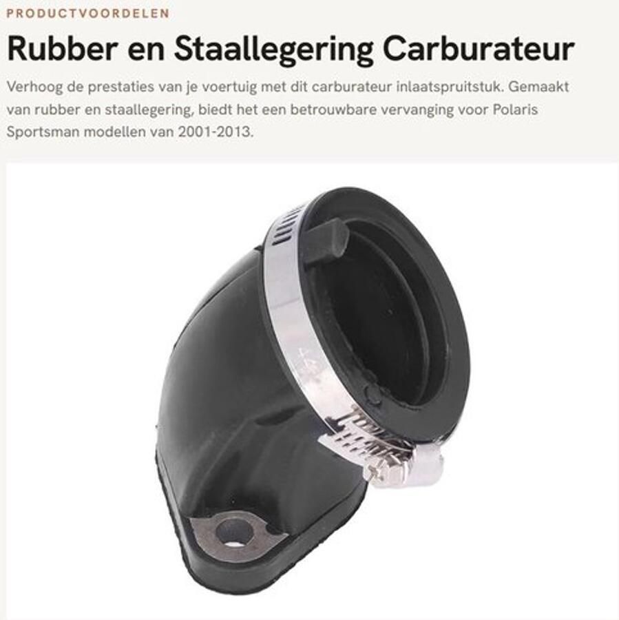 Inlaatspruitstuk Vervanging voor Polaris Sportsman 500 HO 2001-2013 Carburateur Rubber Staallegering OEM 3085809 Montage Schokbestendig