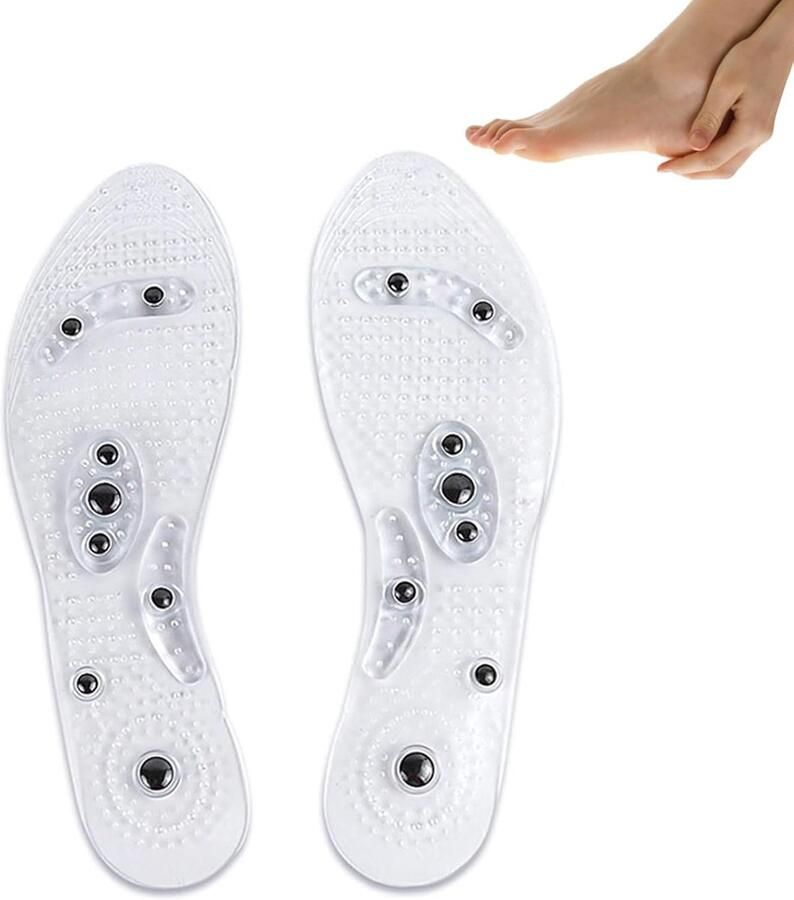 Inlegzolen Acupressuur Magnetische Massage Inlegzolen Reflexologie Bloedcirculatie Fysiotherapie Voetmassage Ontspanning Schoenpad voor nen en