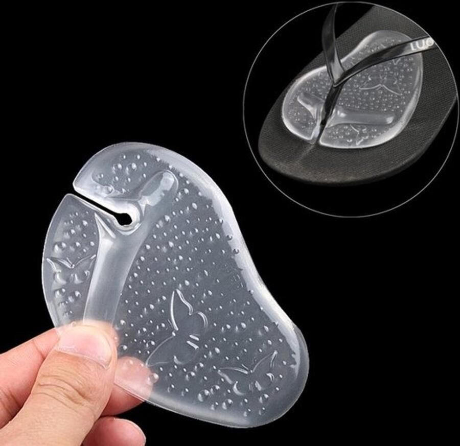 Inlegzolen Antislip Gelinzetstukken Teenslippers Teenbescherming Schokabsorberend Transparant 10 x 7 x Gelkussens