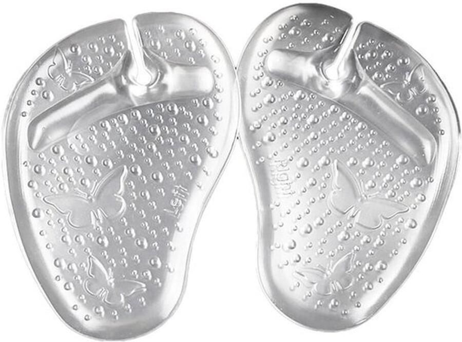 Inlegzolen Antislip Gelinzetstukken Teenslippers Teenbescherming Schokabsorberend Transparant 10 x 7 x Gelkussens