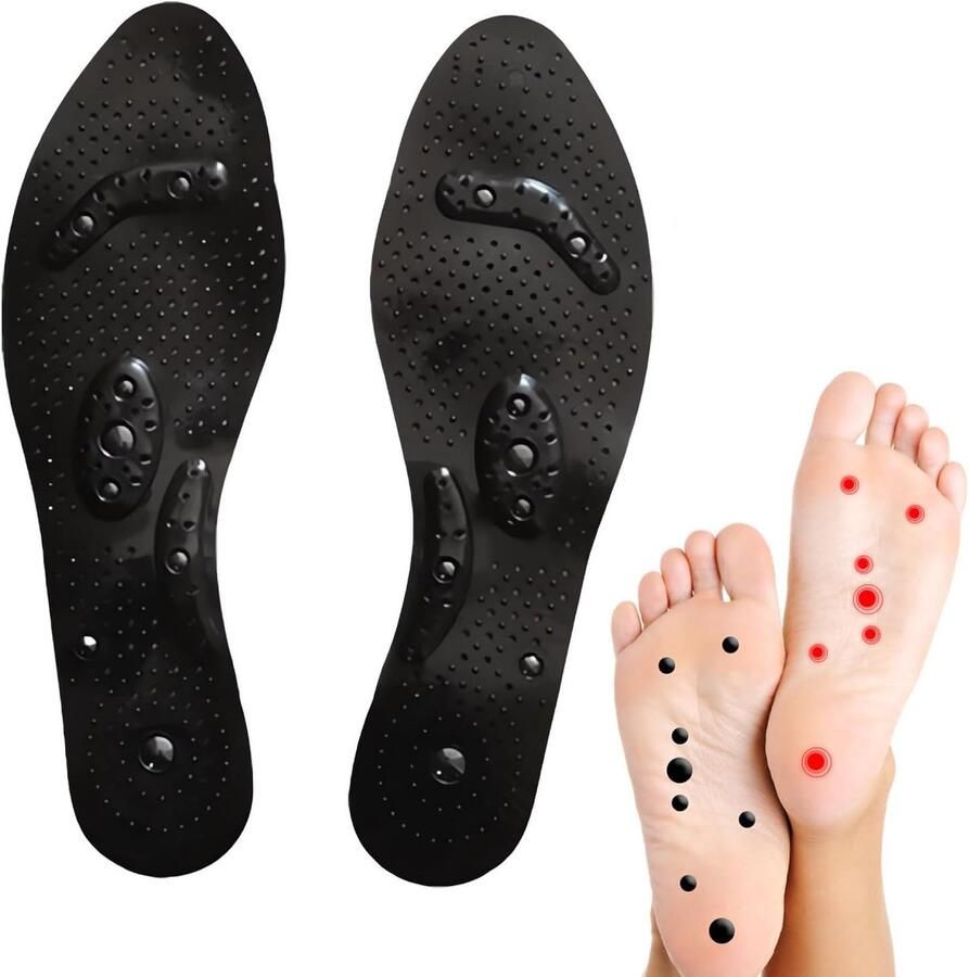 Inlegzolen massage-inlegzolen voor acupressuur uniseks magnetische therapie voetbed afslanken preventie 1 paar
