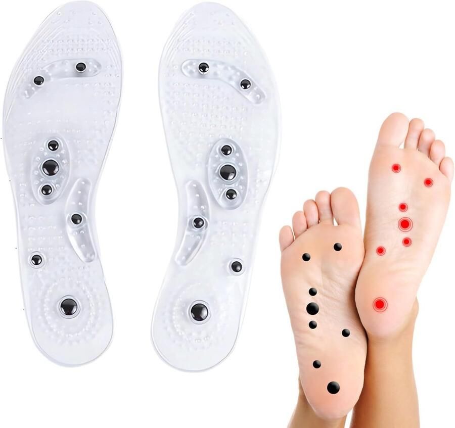 Inlegzolen massagezolen inlegzolen voor acupressuur uniseks magneettherapie voetreflexologie afslanken 1 paar
