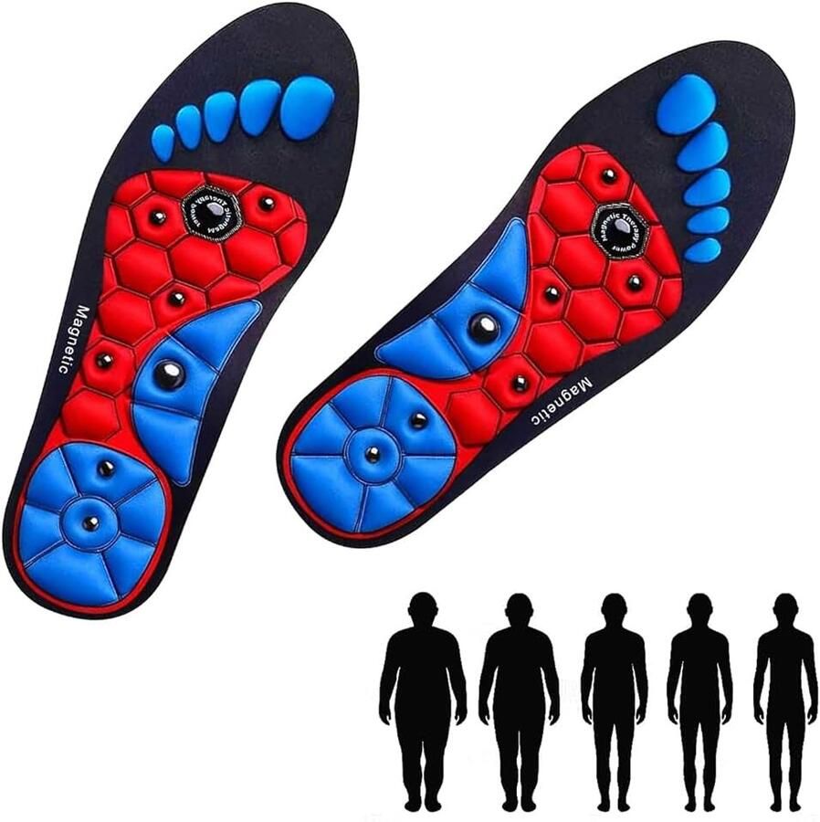 Inlegzolen origineel magnetische massage-inlegzolen acupunctuur schoeninlegzolen acupressuur inlegzolen bevorderen de doorbloeding geschikt voor nen en (36~40)