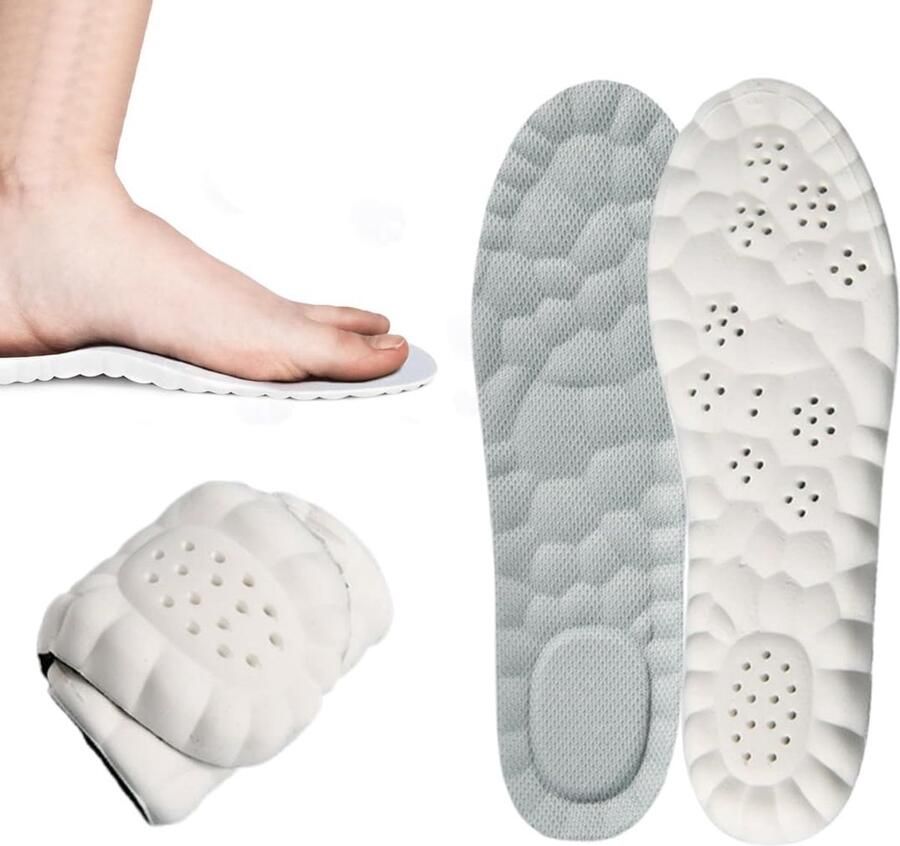 Inlegzolen van traagschuim met anatomische ondersteuning pijnverlichting en ademend vermogen voor sport en werk )