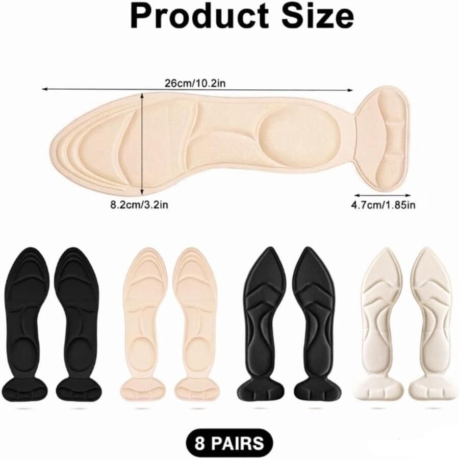 Inlegzolen voor dames zelfklevende antislip hielkussens voor te grote schoenen comfortabele inlegzolen voor hoge hakken en pumps hielbescherming