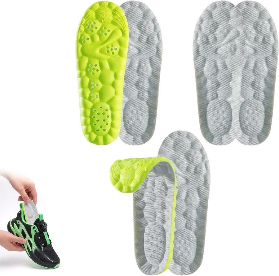 Inlegzolen voor Kinderen Op Maat Knipbaar Ade d en Schokabsorberend Antislip en Geurrem d voor Sportschoenen en Vrijetijdsschoenen 3 Paar