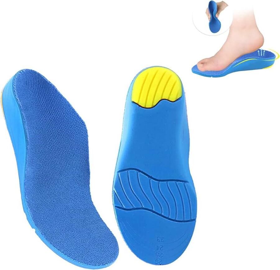 Inlegzool voor Voetboogondersteuning voor Kinderschoenen Orthesen voor Kinderen met Pijn in de Voetboog Inlegzolen voor Peuters voor Platvoeten Overpronatie Fasciitis Plantaris