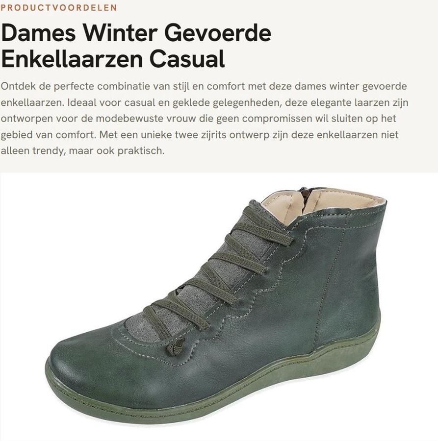 Inovra- Enkellaarzen Dames Lichtgewicht Casual Mode Platte Hak Kunstleer Twee Zijrits Ontwerp Laarzen