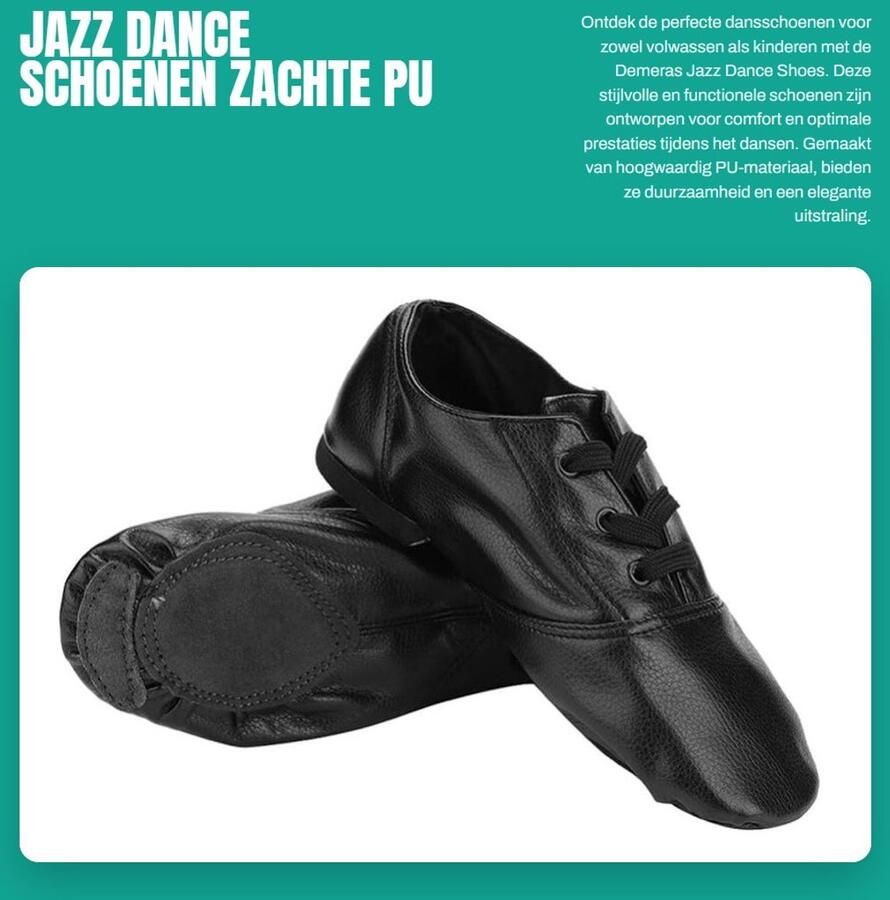 Inovra- Jazzdansschoenen Comfortabel Antislip Zolen Duurzaam PU Geschikt voor Volwassenen Kinderen Perfect voor Danspraktijk Lichtgewicht Dansschoenen
