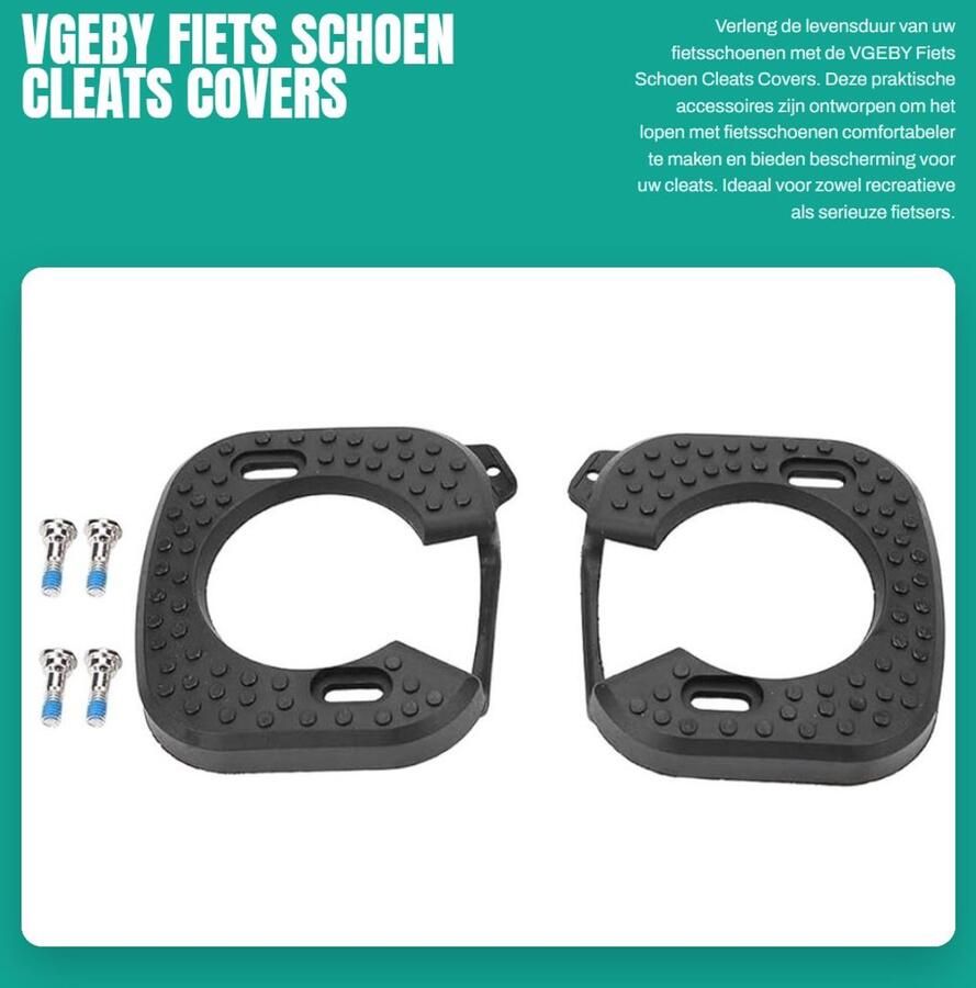 Inovra- Schoenplaatjes met Rubber Bescherming Schoenplaatjes SPD Antiblocking Fietsschoenen Accessoire 2 Stuks Eenvoudig te Installeren Fietsplaatjes