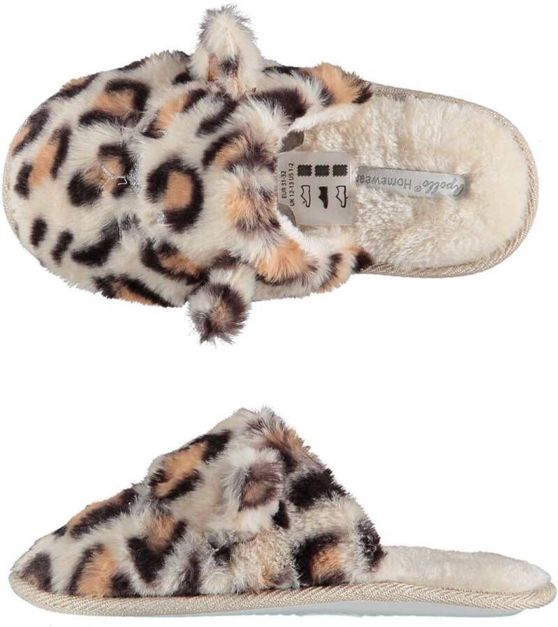 Instap sloffen pantoffels luipaard print kinderen meisjes slippers