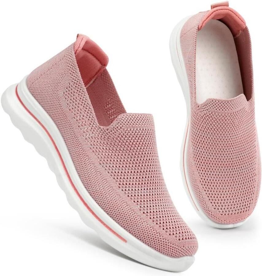 Instap Wandelschoenen Dames EU Lichtgewicht Ademend Mesh Sneakers met Antislip Casual Sport Hardlopen Buiten Gym