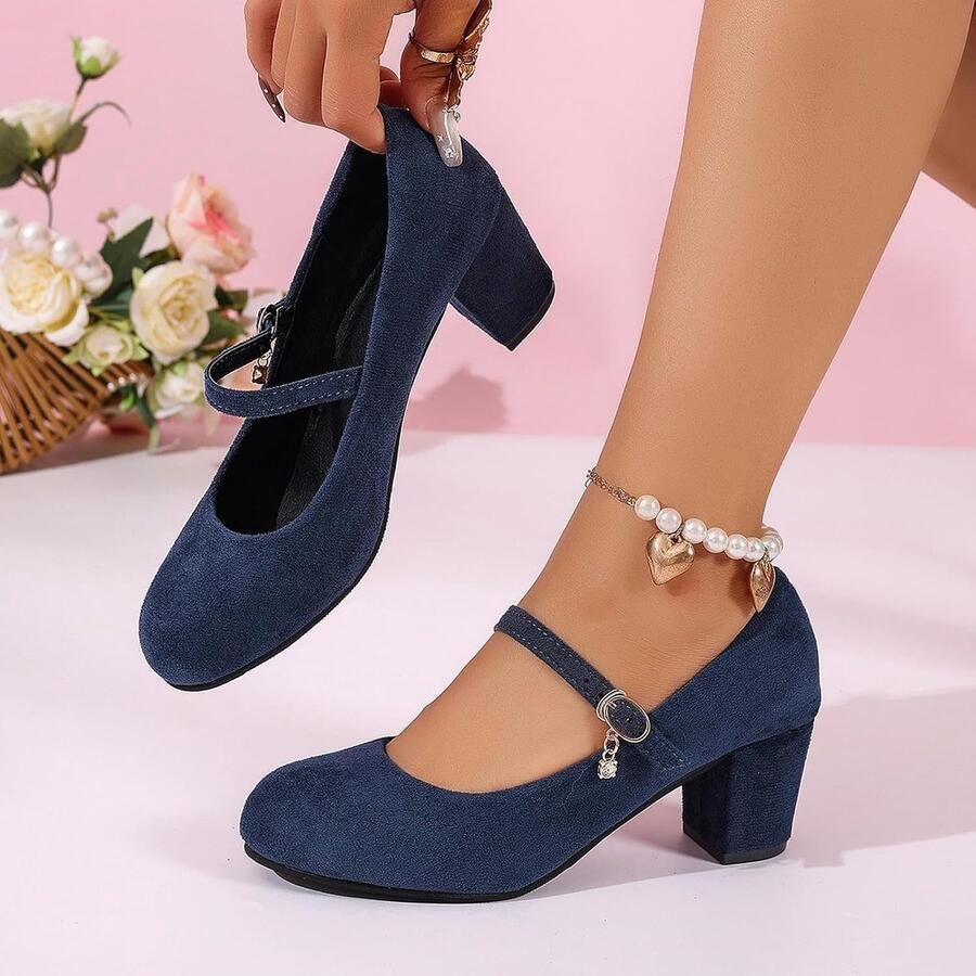 Instapschoenen met hoge hakken voor dames veelzijdige avondschoenen met comfortabele blokhak stijlvolle zakelijke schoenen voor dagelijks gebruik