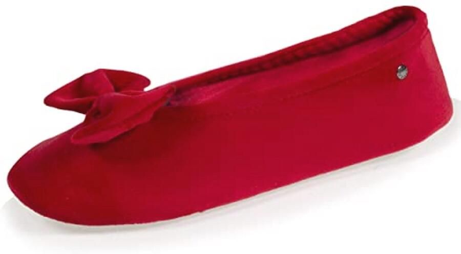 Isotoner Zeer comfortabele ballerina's voor dames zool van leer detail met grote strik