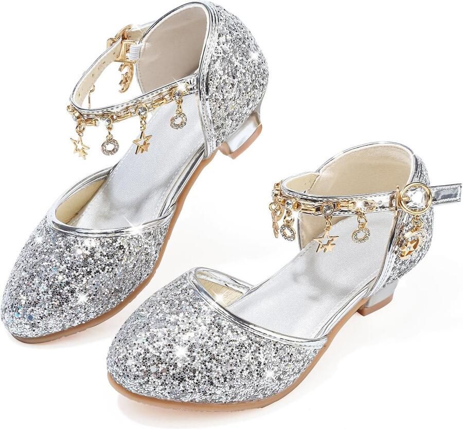 Jane Prinsessenschoenen voor meisjes ballerina's met hak glitterschoenen kinderfeestschoenen lage schoenen voor kinderen cosplay bruiloften schoolschoenen