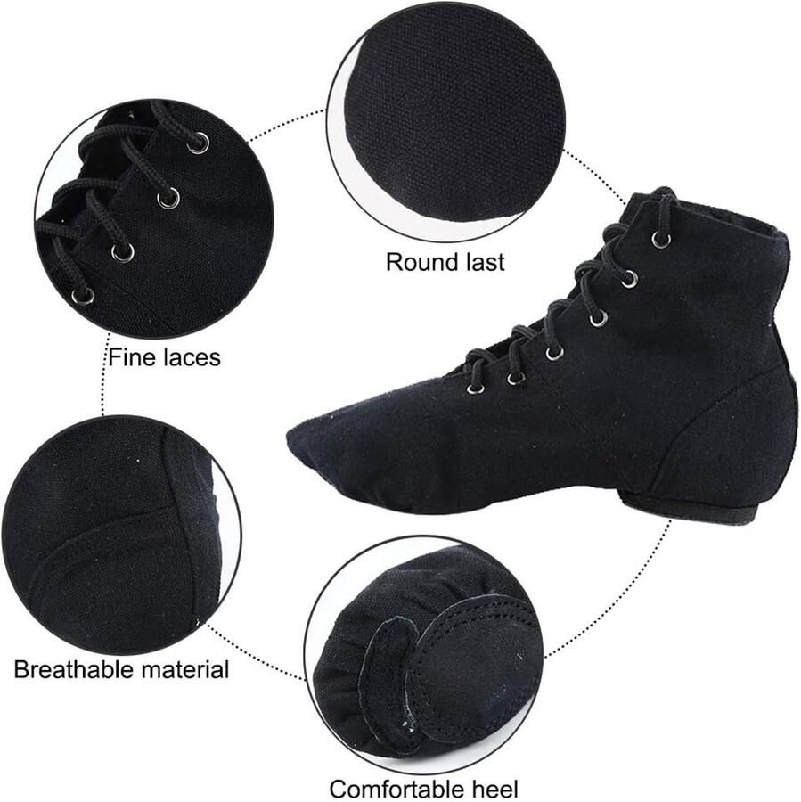 Jazzschoenen voor dames zeildoek balzaal balletschoenen gymnastiekschoenen meisjes moderne jazz danslaarzen balletslippers ballerina's dansschoenen gymnastiekschoenen