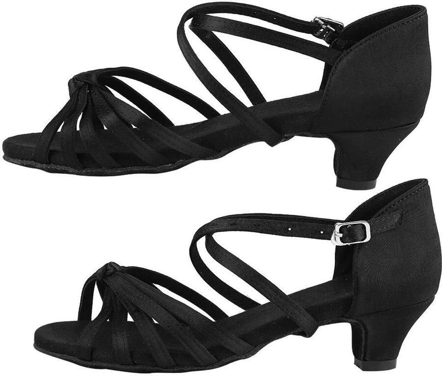 JHUBERS- Dansschoenen Dames Hoge Hak Latijnse Sandalen Ademend Antislip Comfortabel Materiaal Danssandalen