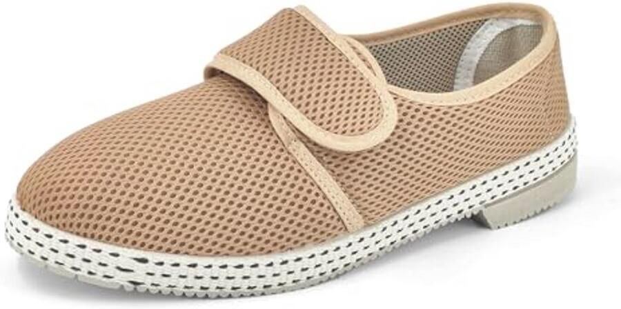 JOMIX Pantoffels voor heren zomer pantoffels voor ouderen met klittenbandsluiting machinewasbaar