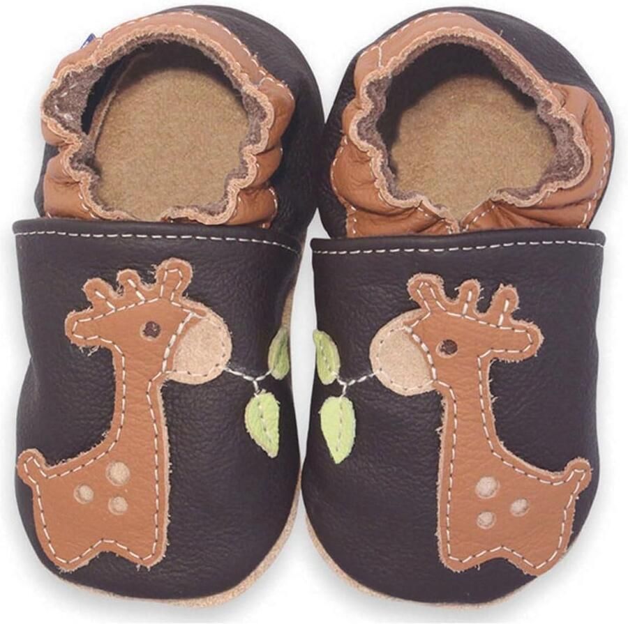 Jongens Giraffe Wandelschoenen Zacht Leren Met Antislip Zool