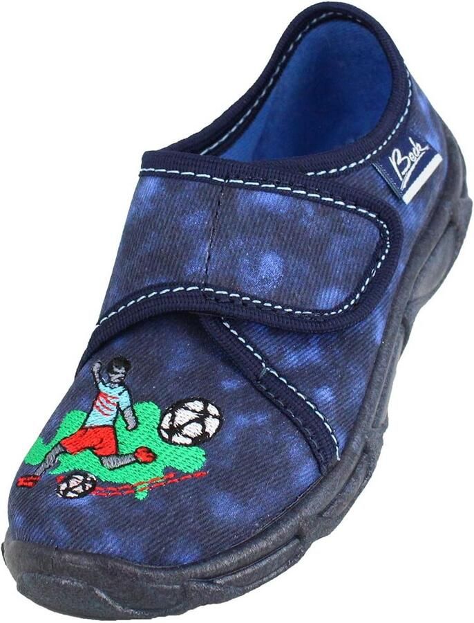 Jongens Kicker Slippers Donkerblauw Duurzame Rubberen Instapschoenen