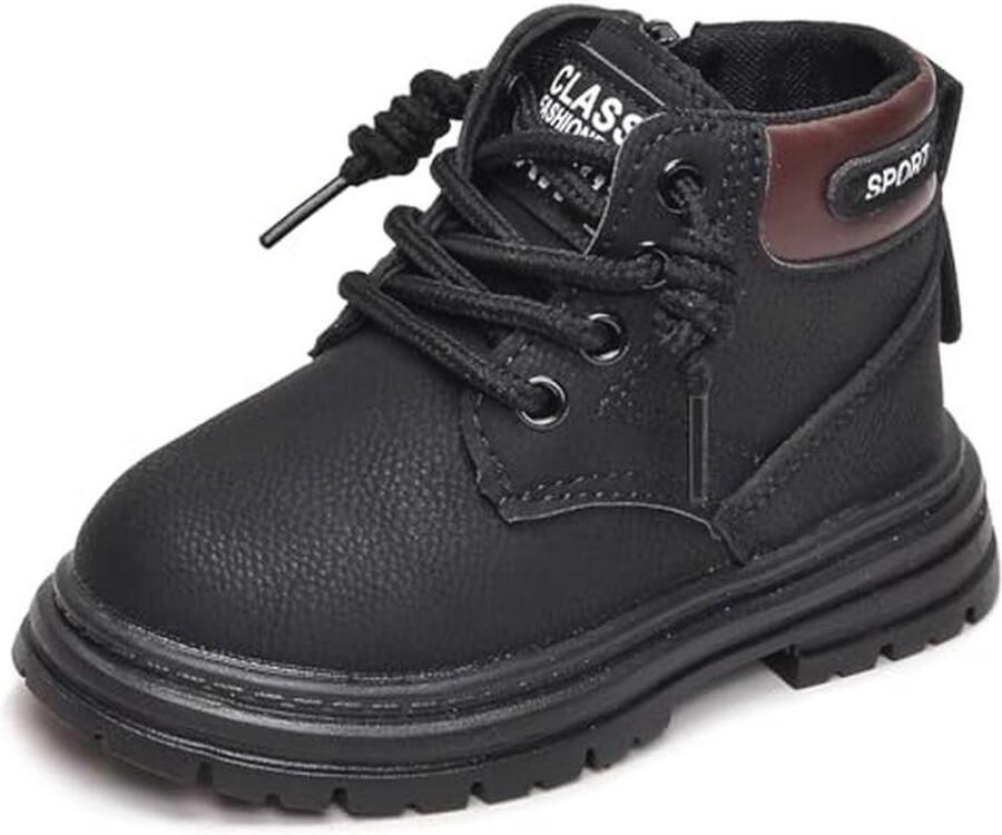 Jongens Laarzen voor Kinderen Warme Gevoerde Winterlaarzen met Zachte Zolen en Ritssluiting