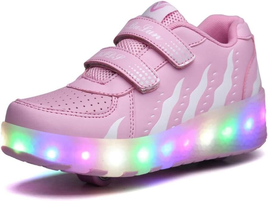 schoenen met wieltjes 2-in-1 kinderschoenen gloeiende rolschaatsen skateboardschoenen