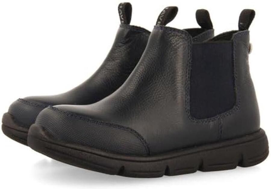 Jongens Oxford laarzen zwart van leer met ademende voering