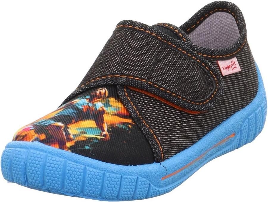 Jongens Pantoffels met Klittenband Ademende Katoenen Voering en Flexibele Zool