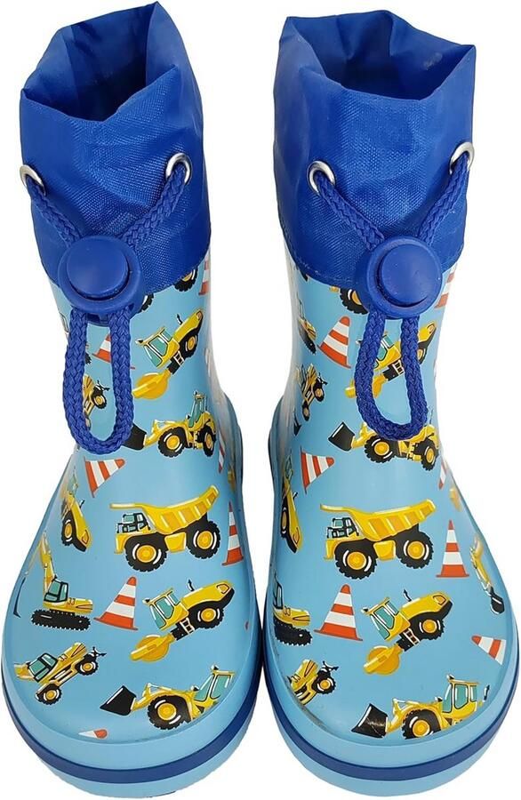 Jongens Regenlaarzen met Minigraafmachine Print Waterdichte Rubberlaarzen