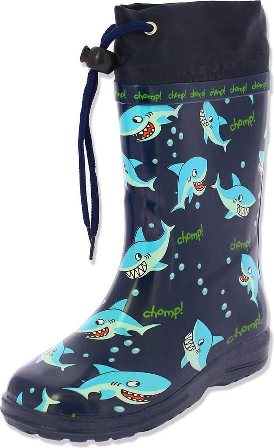 Jongens Rubberlaarzen Blauw Waterdicht met Antislip Zool