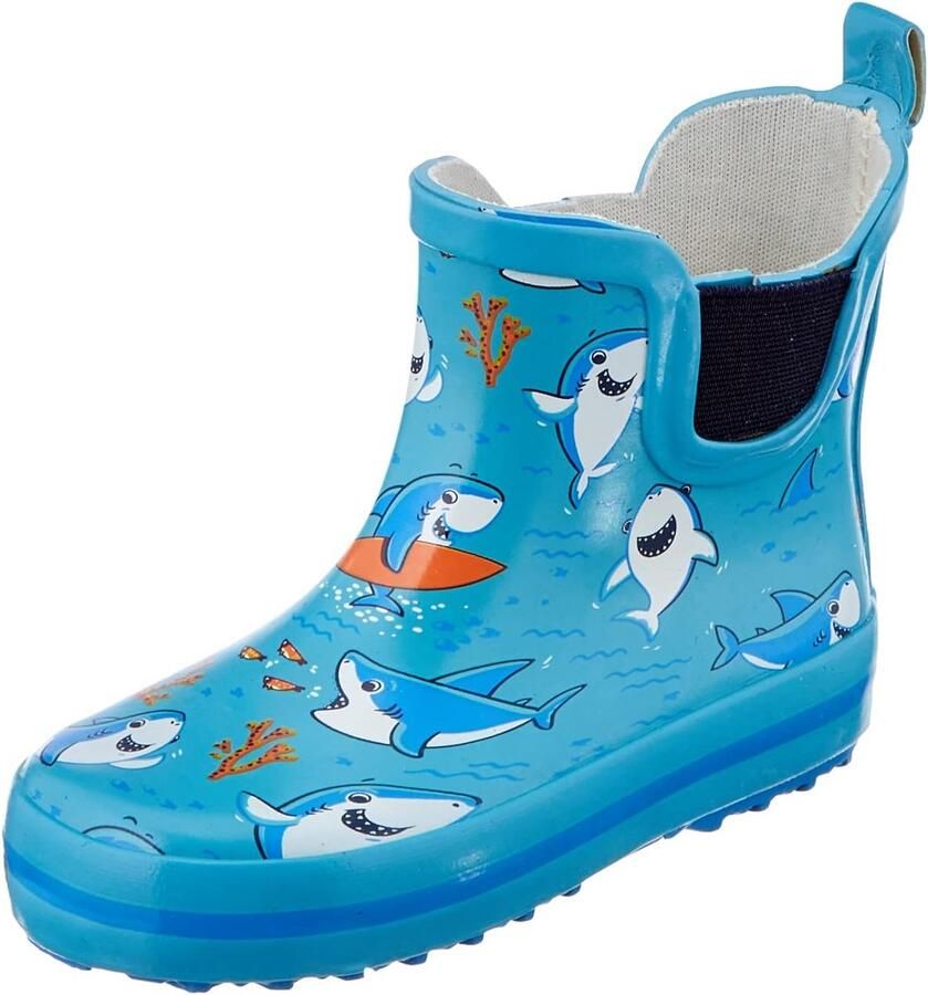 Jongens Rubberlaarzen Waterdicht Blauw Zoo Patroon