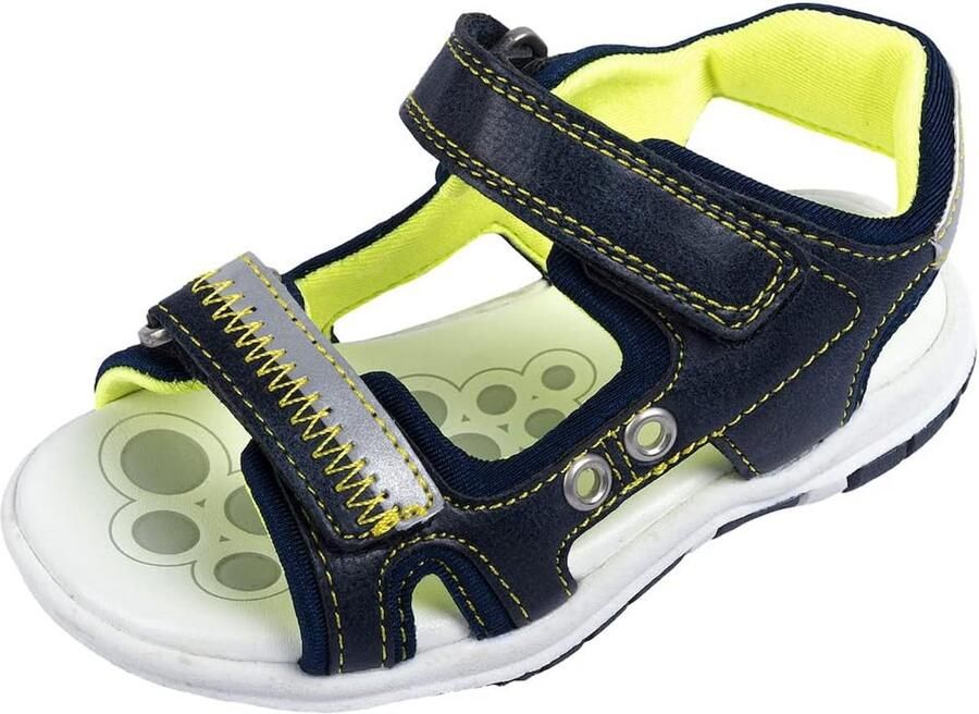 Jongens Sandaal Zwart Verstelbaar met Dubbele Klittenband Comfortabele Zomer Steun