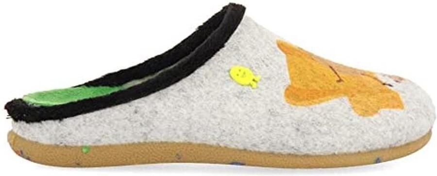 Jongens Santry Slipper in Grijze Voetbalstijl