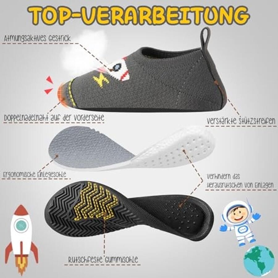Jongens Slippers Ergonomisch en Ademend Grijs - Foto 1