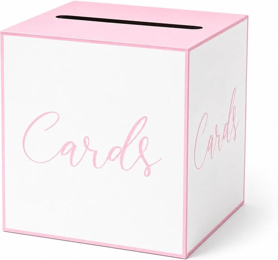 Kaartenbox Bruiloftbox Verlotingsbox met Inwerpsleuf voor Bruiloften Verjaardagen Babyborrels Jubilea en Alle Feestelijke Gelegenheden