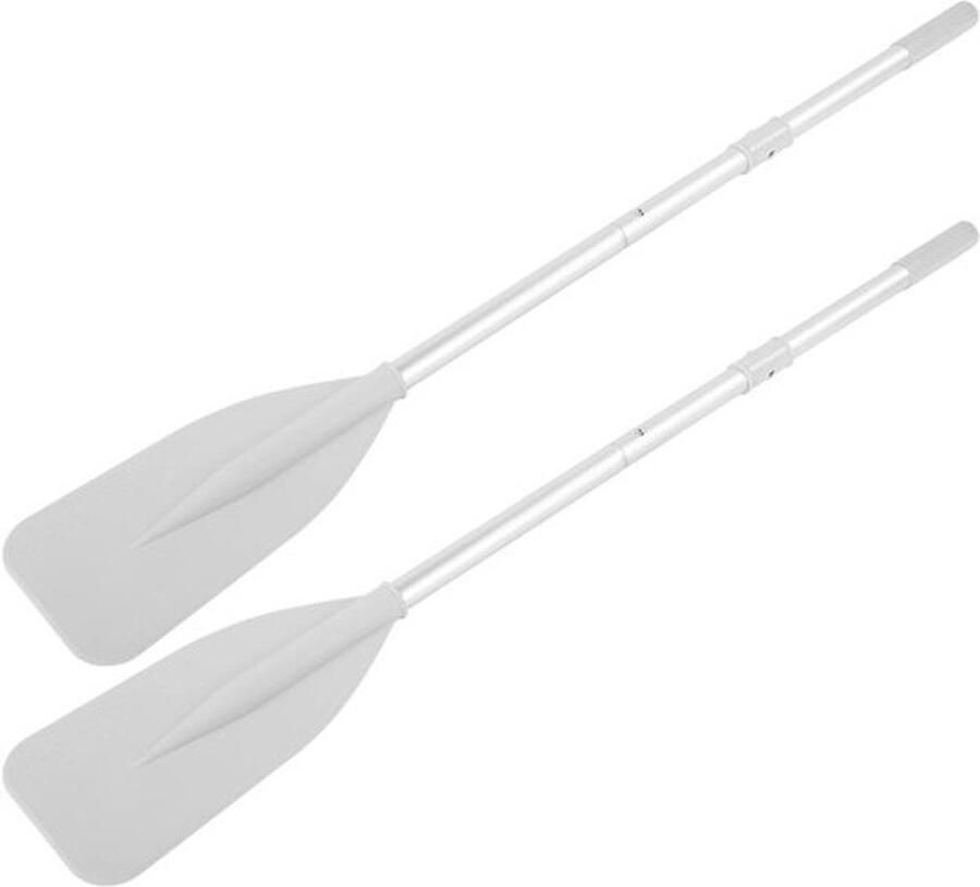 Kajakpeddels bootpeddels roeispanen watersport varen lichtgewicht aluminium 2 stuks zwart