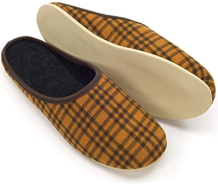 Kamelhaar pantoffels Knusse vilten slippers met nostalgisch strepenpatroon Warme ade de unisex pantoffels met anti-slip Verschillende maten