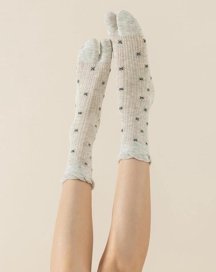 Kant Sexy Tabi Sokken voor Vrouwen Flip Flops Gescheiden Sok Ruche Frilly Sport Casual Sokken voor Dagelijks Dragen - Foto 2