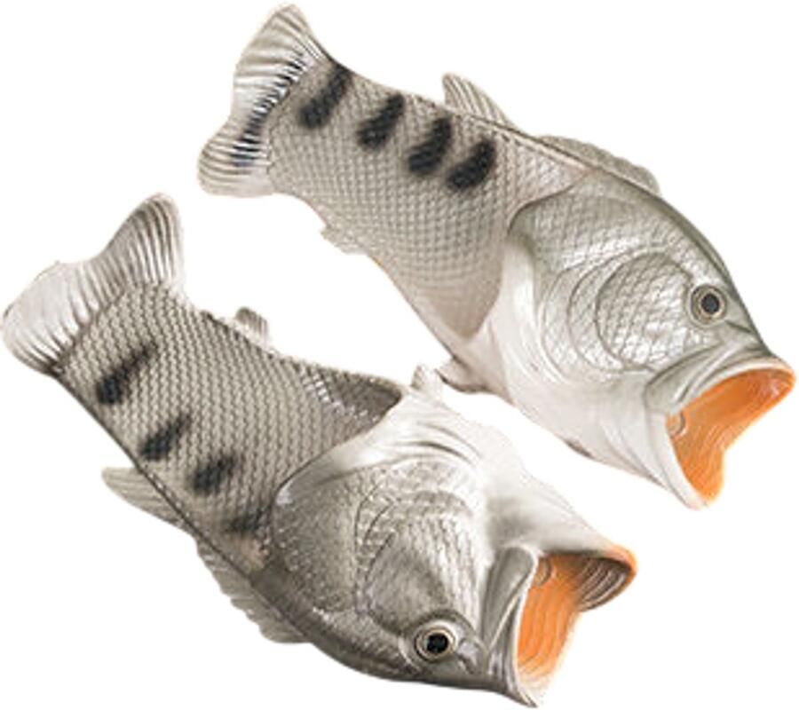 Karper Slippers Badslippers Grappige Gadgets Zilver Grijs
