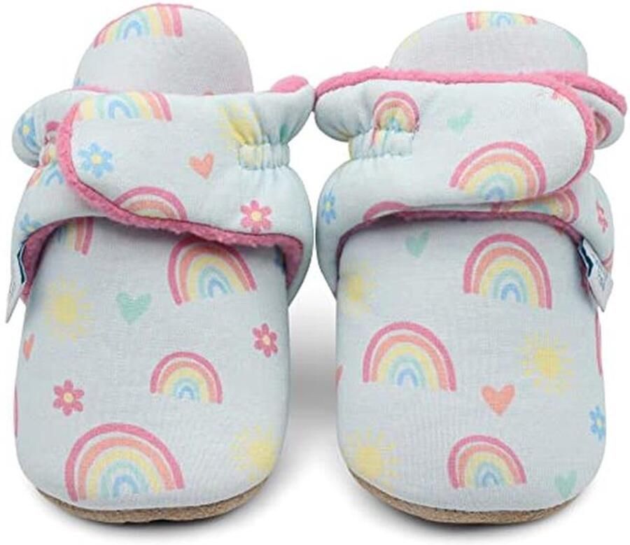 Katoenen Baby Schoenen met Warme Wollen Voering Eerste Winter Schoenen Verstelbare Slippers met Zachte Anti-Slip Zool