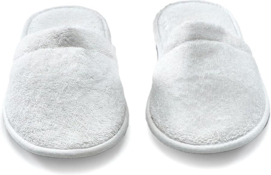 Katoenen Badslippers Badstof Pantoffels Thuis Ontspannen Zeer Ademend One Size Wit