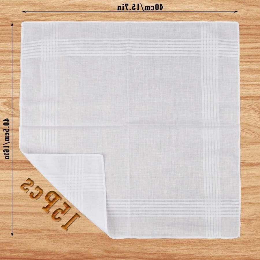 Katoenen Herenschoenen in Groot Formaat Multipack Zakdoeken voor Mannen Stijlvolle Pocket Squares en Handkerchiefs