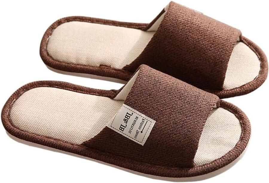 Katoenen Linnen Slippers Huis Slippers Thuis Ontspannen Ade d Materiaal Set van 2 Paar Niet gespecificeerd