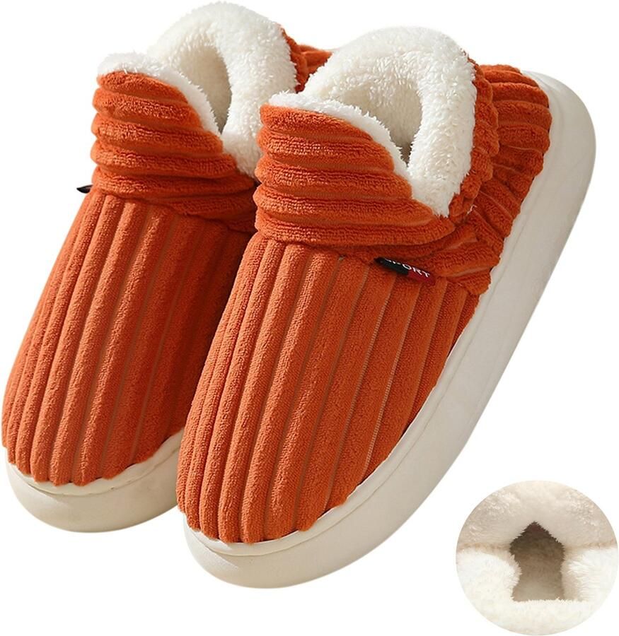 Katoenen schoenen XL Buitenlengte Binnenlengte Pantoffels Warm en comfortabel Katoenen pantoffels Antislip voor herfst en winter Lichtgewicht en ade d Geschikt voor binnen- en buitengebruik - Foto 2