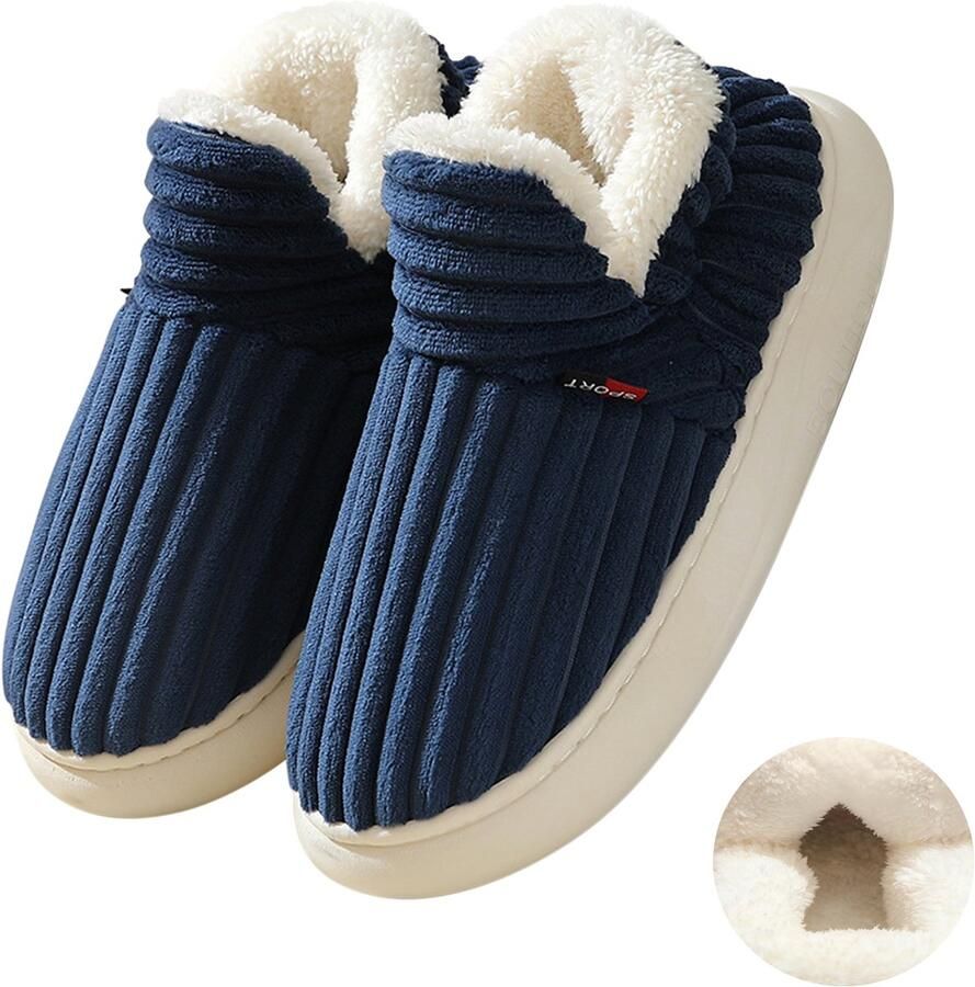 Katoenen schoenen XL Buitenlengte Binnenlengte Pantoffels Warm en comfortabel Katoenen pantoffels Antislip voor herfst en winter Lichtgewicht en ade d Geschikt voor binnen- en buitengebruik - Foto 2