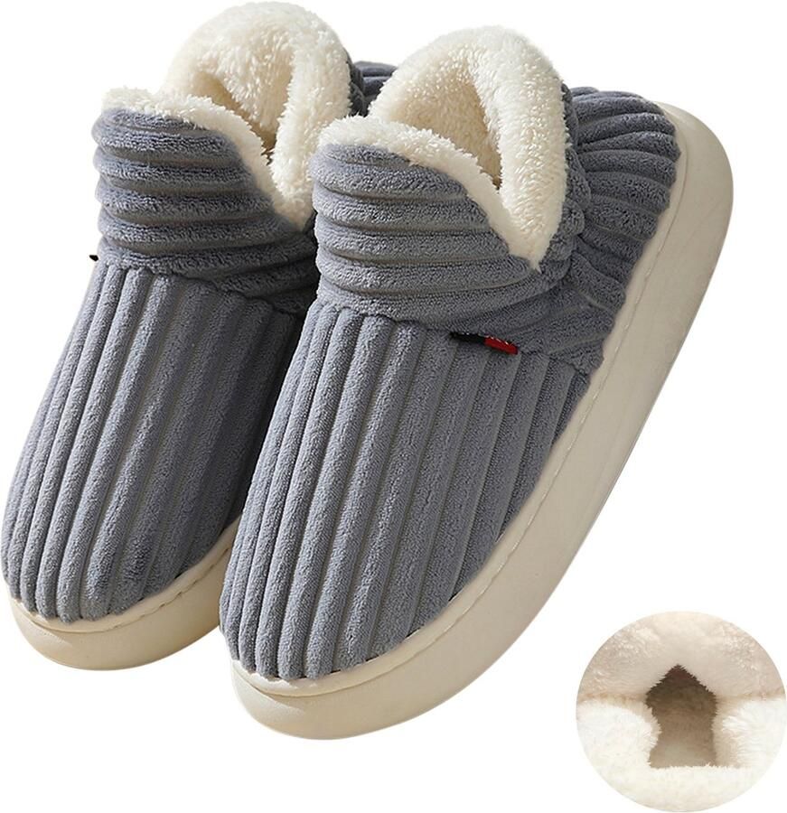 Katoenen schoenen XL Buitenlengte Binnenlengte Pantoffels Warm en comfortabel Katoenen pantoffels Antislip voor herfst en winter Lichtgewicht en ade d Geschikt voor binnen- en buitengebruik - Foto 2
