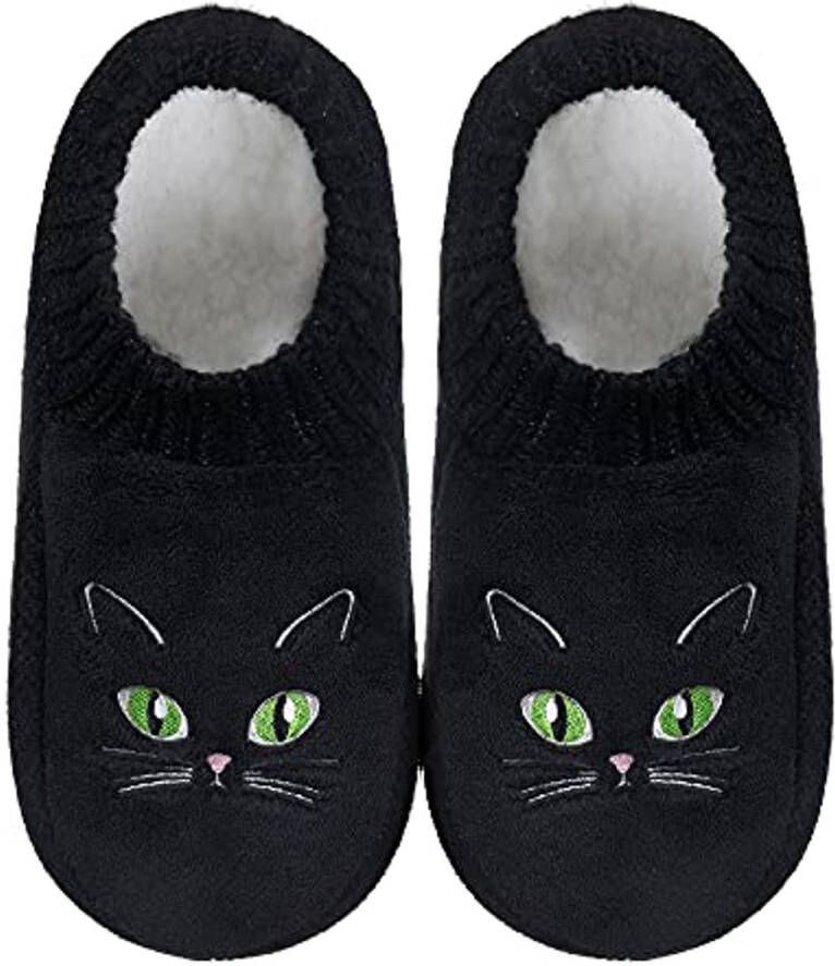 Katten Slippers Dames Antislip Pluizige Ballet Warm Huis Sokken