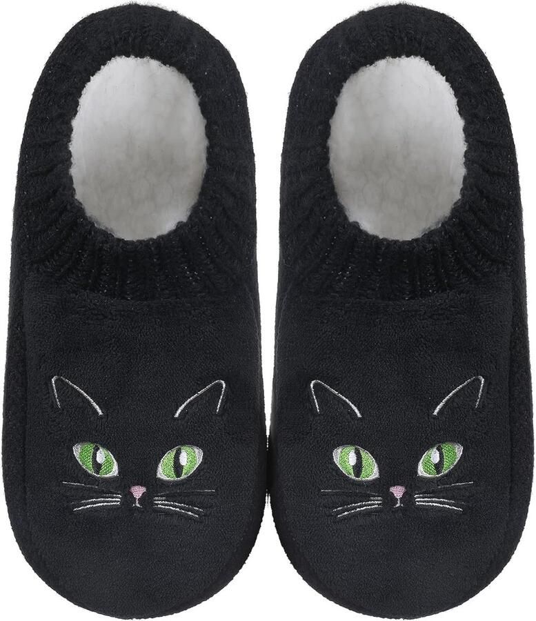 Katten Slippers Dames Antislip Pluizige Ballet Warm Huis Sokken
